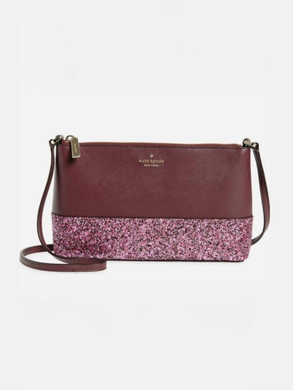 A636 β’ Flash Glitter Cherrywood Crossbody Bag